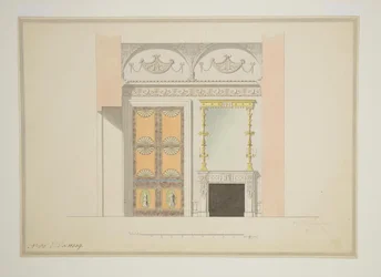 Ontwerp van de kabinetbibliotheek, vroege jaren 1780