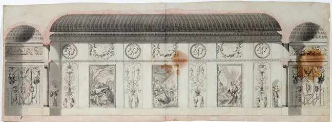 Interieurontwerp van het Catharinapaleis, Tsarskoye Selo, Rusland, 1780s
