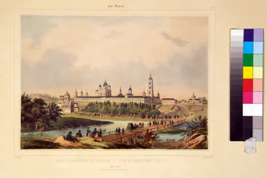 Uitzicht op het Sarov-klooster
