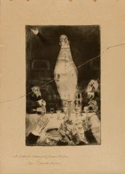 Mr. Pickwick houdt zijn beroemde oratie, uit "Pickwick Papers".