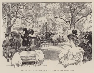 Het seizoen in Londen, in Hyde Park in de middag