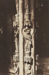 Kathedraal van Straatsburg, Zuil van de Engel, ca. 1858 (foto)