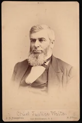 Portret van Morrison Remick Mott Waite 1816-1888, Voor 1888