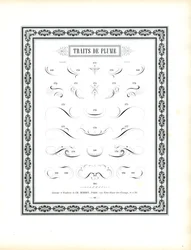 Kalligrafische pennenvlaaien - Traits de Plume (print)