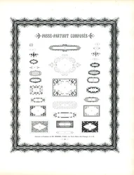 Collectie decoratieve kaders en randen (print)