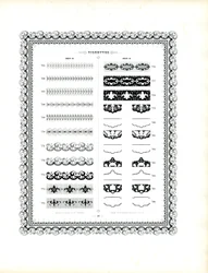 Collectie sierranden en decoratieve stukken (print)