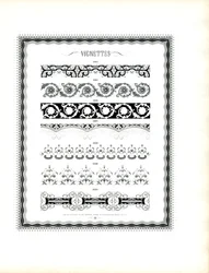 Doorlopende decoratieve randen in klassieke stijl (print)