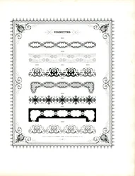 Decoratieve kettingpatronen en sierranden (print)