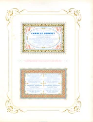 Prachtige certificaatspecimens met meerkleurendruk (print)