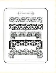 Prachtige decoratieve randen in florale barokstijl (print)