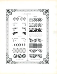 Ornamentele vignetten en hoekstukken (print)