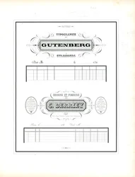 Representatief briefhoofd voor typografie en lettergieterij (print)