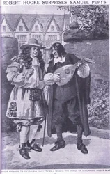 Robert Hooke verrast Samuel Pepys