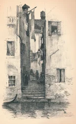 Een straat in Venetië, 1895