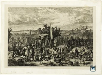 Een royalistisch kampement