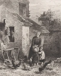 Hoek van de binnenplaats, 1864