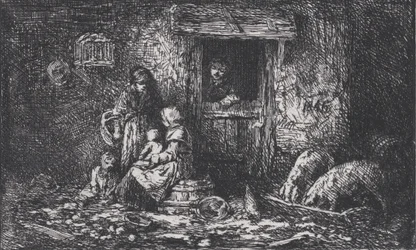 Poort naar de boerderij, ca. 1850