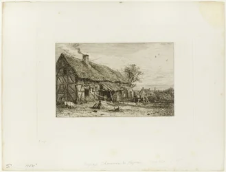 Landschap met boerenwoning