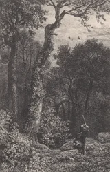 Jacht op een houtsnip, 1864