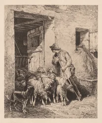 De kudde verlaat La Sortie du Troupeau, 1876