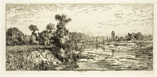 Het eiland Aligre, met twee boten