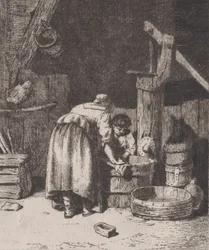 Vrouwen aan het Wassen, ca. 1845-50
