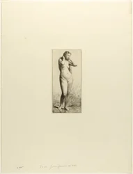 Jonge vrouw aan het baden