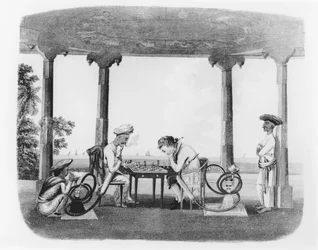 Roken van de waterpijp, plaat 43 uit 