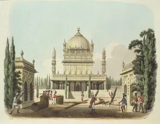 Het graf van Hyder Ali en Tippoo Sultan, plaat 49 uit 