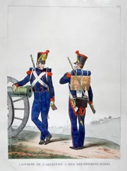 Uniformen van een Zwitsers artillerieregiment