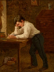 Kleine jongen leest