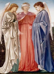 "Geloof, hoop en liefdadigheid" Schilderij van Charles Fairfax Murray (1849-1919) (prerafaëliet) Privécollectie