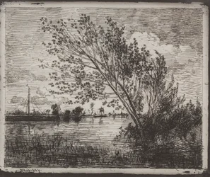 Een cluster van elzen, originele indruk 1862, gedrukt in 1921