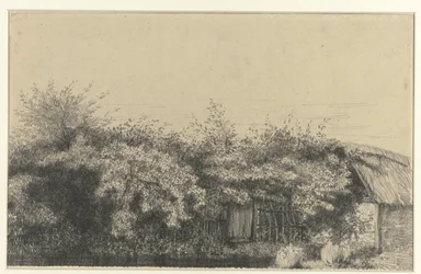 Begroeide boerderij, Normandië