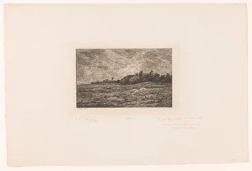 Landschap met grazend vee en konijnen