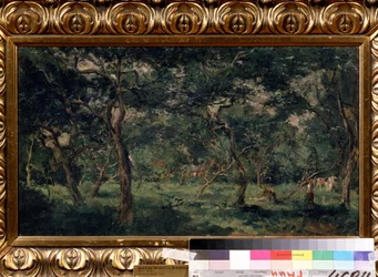De olijfgaard. Schilderij van Charles Francois Daubigny (1817-1878)