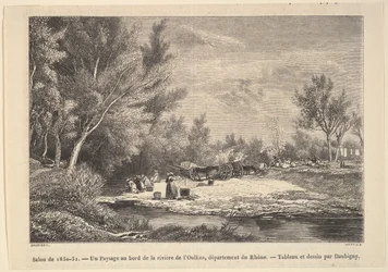 Salon van 1850-51. Landschap langs de oevers van de rivier Oullins, 1850-51