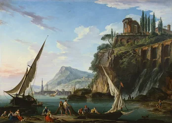 Kustscène met de Tempel van Sibyl, Tivoli