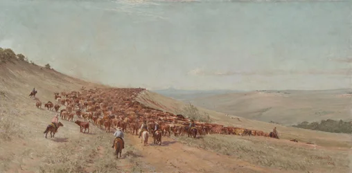 De kudde drijven, 1904