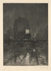 Een regenachtige nacht, Madison Square, 1890