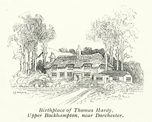 Geboorteplaats van Thomas Hardy, Upper Bockhampton, nabij Dorchester