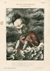 Hedendaagse Grimassen - Illustratie door Charles Gilbert-Martin (1839-1905): Rochefort Henri (1831-1913) - Zee