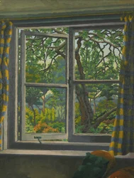 Door een Cottage Raam, Shipley, Sussex