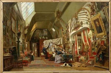 Eugene Giraud in zijn atelier (schilderij op doek)