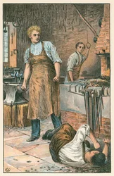 Scène uit Great Expectations door Charles Dickens, Londen c1870