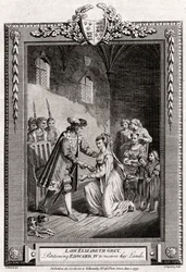 Lady Elizabeth Grey, verzoekend aan Edward IV om haar landgoederen terug te geven, 15e eeuw, 1777