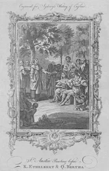 St. Augustinus predikt voor koning Ethelbert en koningin Bertha, 1773