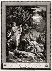 Telemachus en Mentor, na een schipbreuk, arriveren op het eiland Calypso, 1774