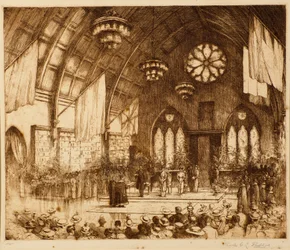 Koninklijk Bezoek aan Dundee 1914 - Receptie in Albert Hall