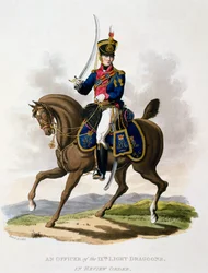 Uniform van een Officier van de 9e Lichte Dragonders in Review Order, uit 